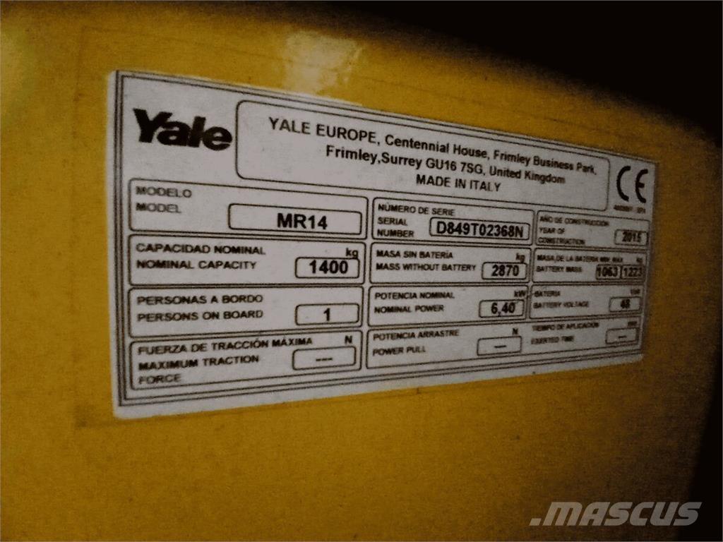 Yale MR14 Manipulace s materiálem – ostatní