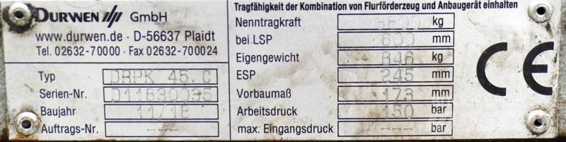 Durwen DRPK45C Manipulace s materiálem – ostatní