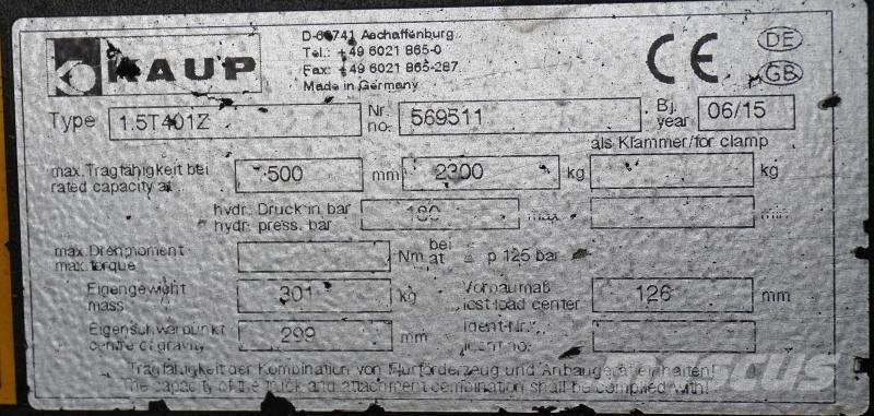 Kaup 1.5T401Z Další příslušenství a komponenty