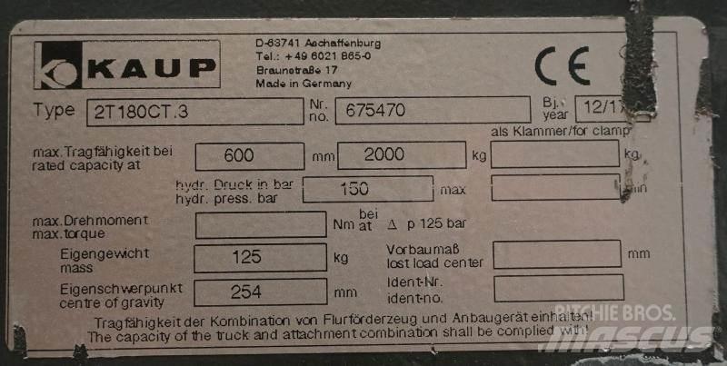 Kaup 2T180CT.3 Vidlice