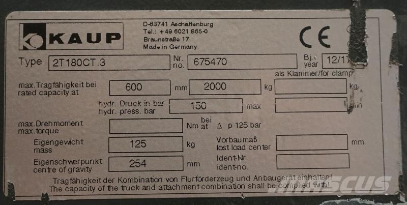 Kaup 2T180CT.3 Vidlice