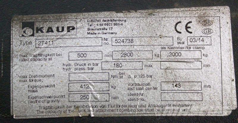 Kaup 2T411 Další příslušenství a komponenty