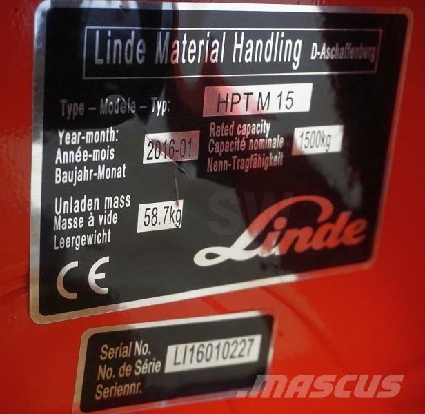 Linde HPT M 15 Ruční paletový vozík