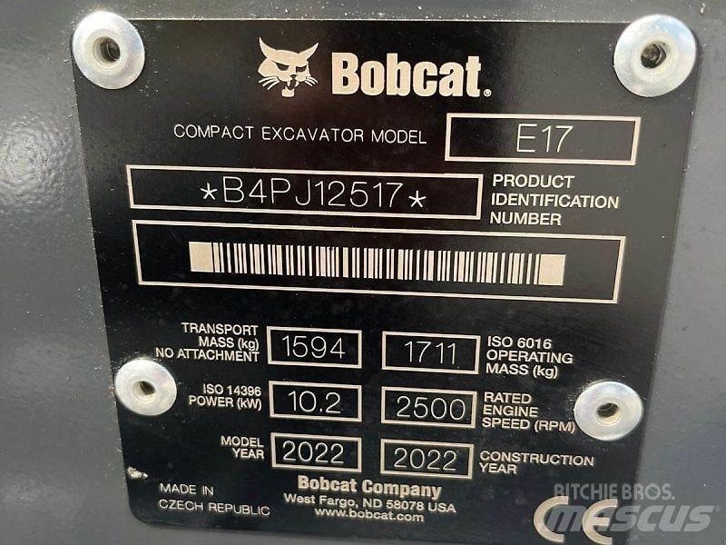 Bobcat E17 Mini rýpadla < 7t