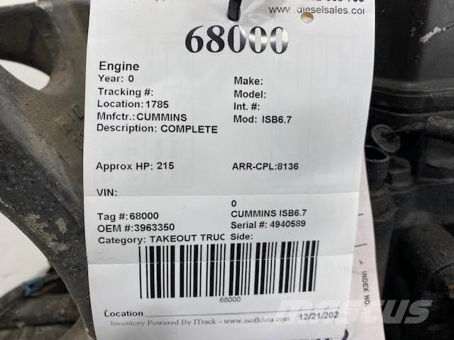 Cummins ISB6.7 Motory