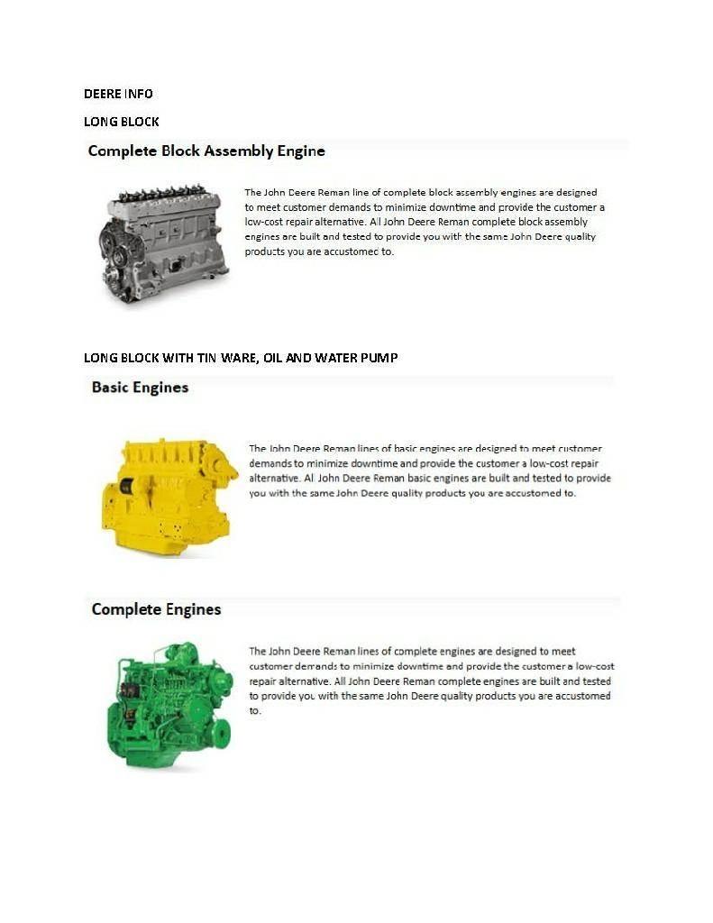 John Deere 4045 Motory