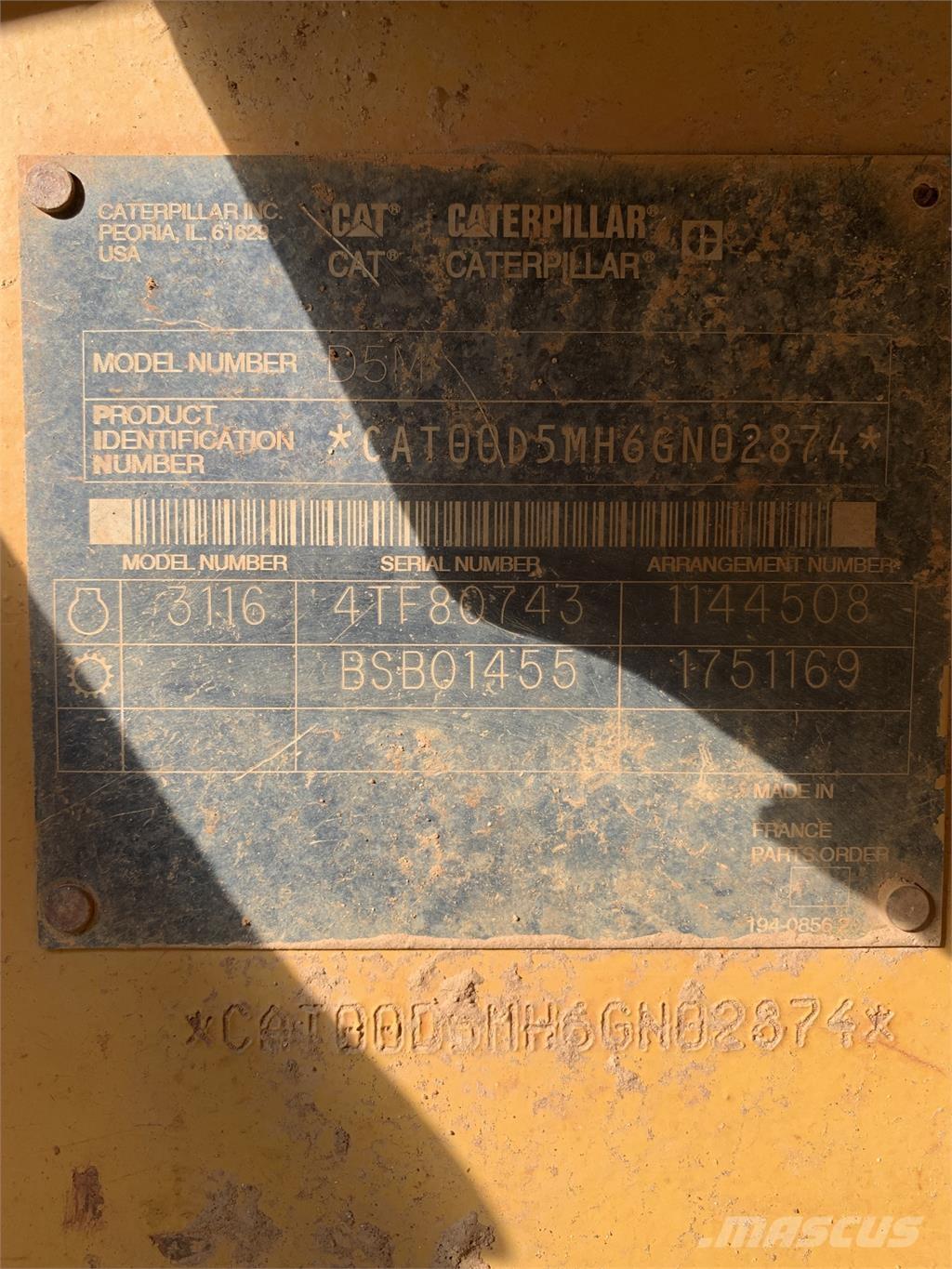 CAT D5M Stavebnictví - ostatní