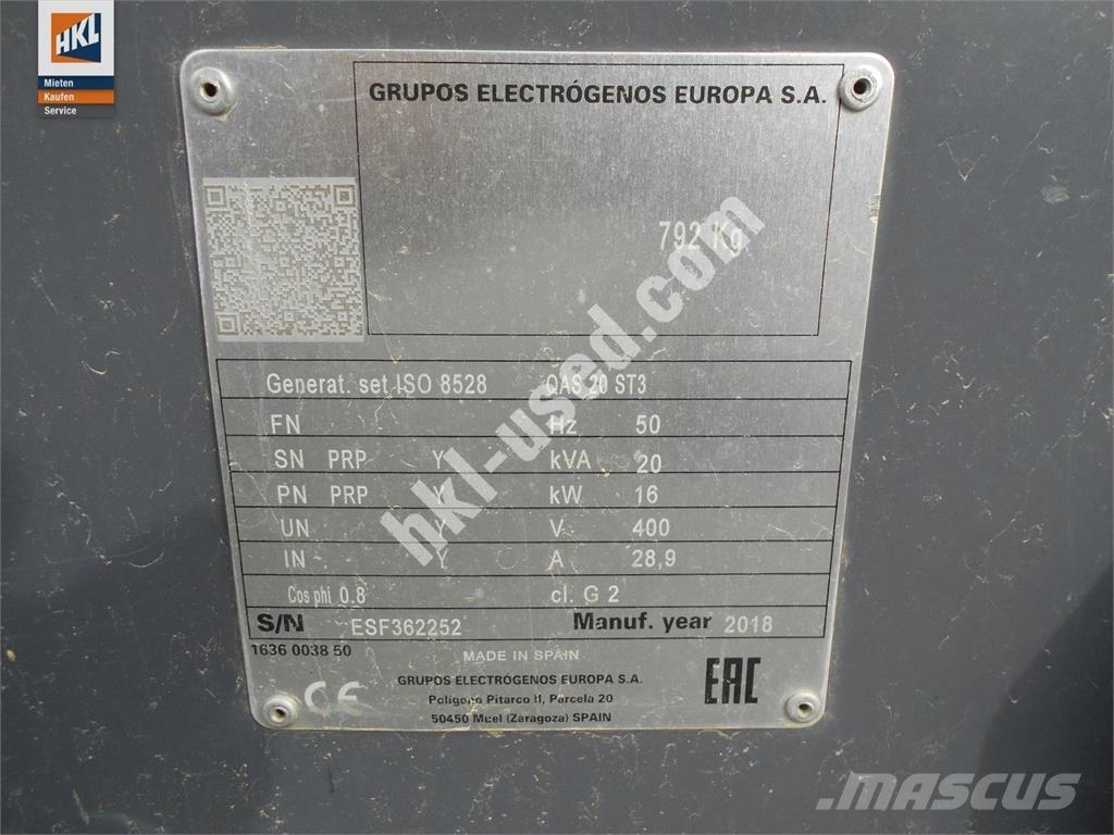 Atlas Copco QAS 20 Ostatní generátory