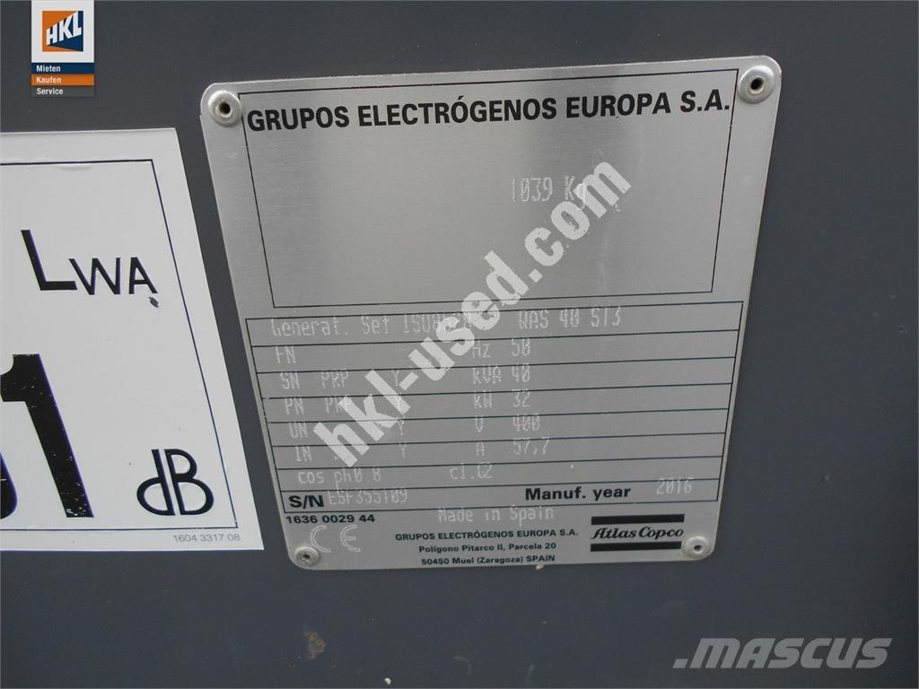 Atlas Copco QAS 40 KDS Ostatní generátory