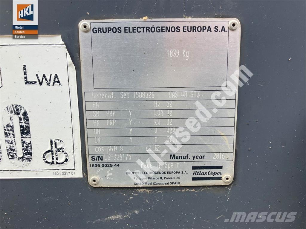 Atlas Copco QAS 40 KDS Ostatní generátory