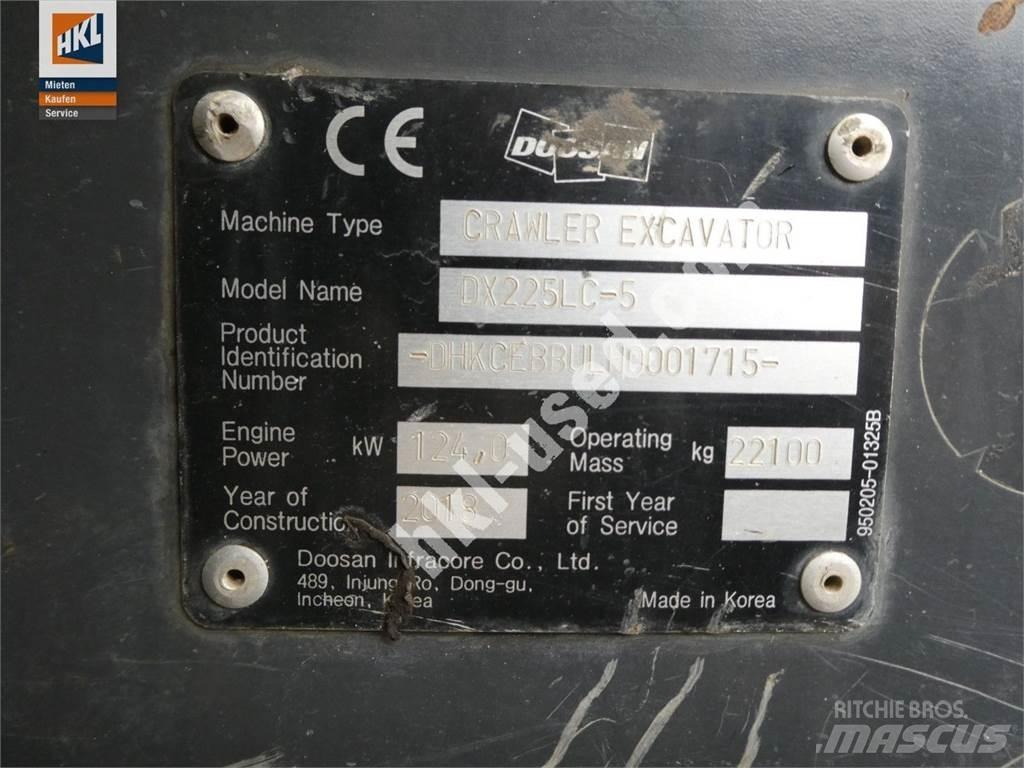 Doosan DX 225 LC-5 Pásová rýpadla