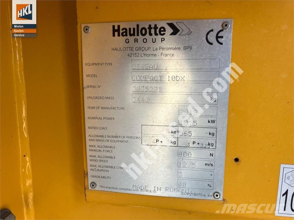 Haulotte COMPACT 10 DX Stavebnictví - ostatní
