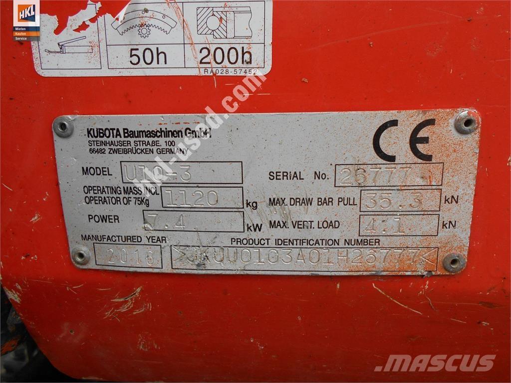 Kubota U 10-3 Mini rýpadla < 7t