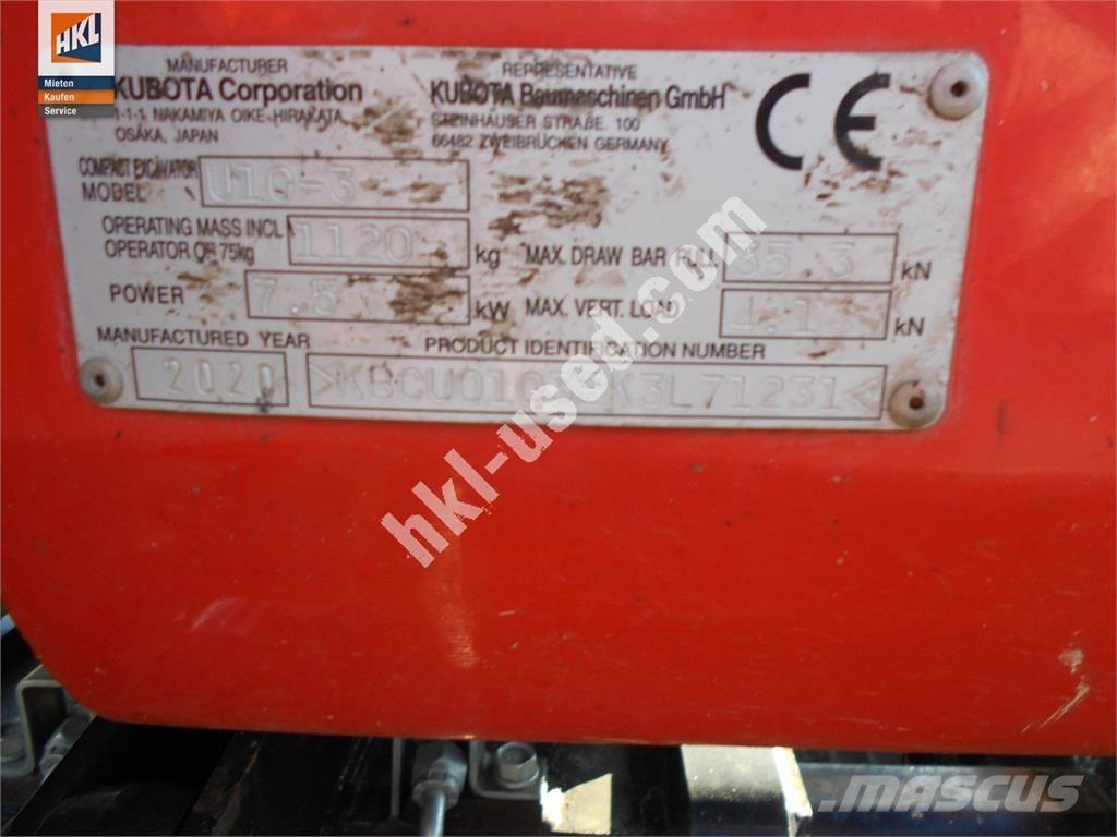 Kubota U 10-3 Mini rýpadla < 7t