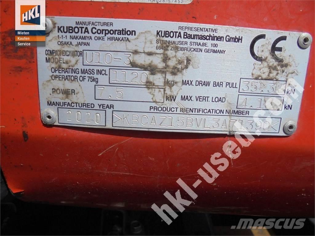 Kubota U 10-3 Mini rýpadla < 7t