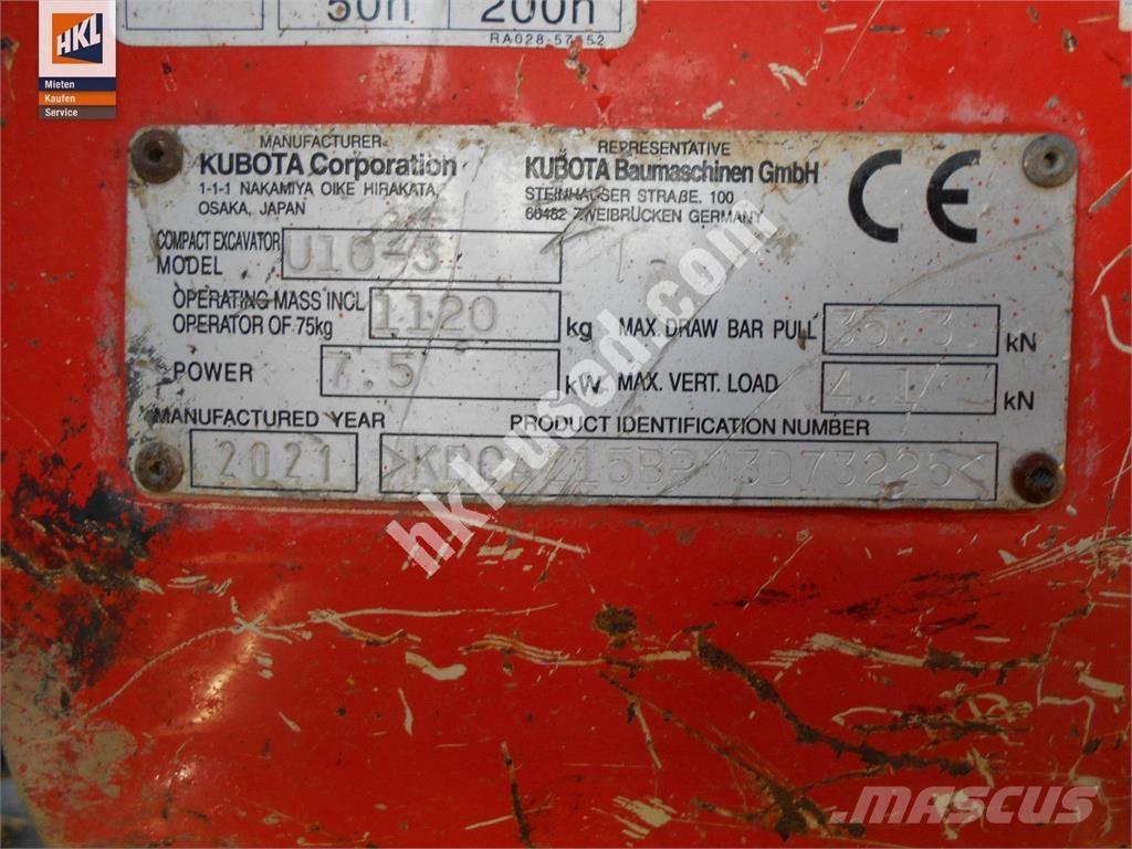 Kubota U 10-3 Mini rýpadla < 7t