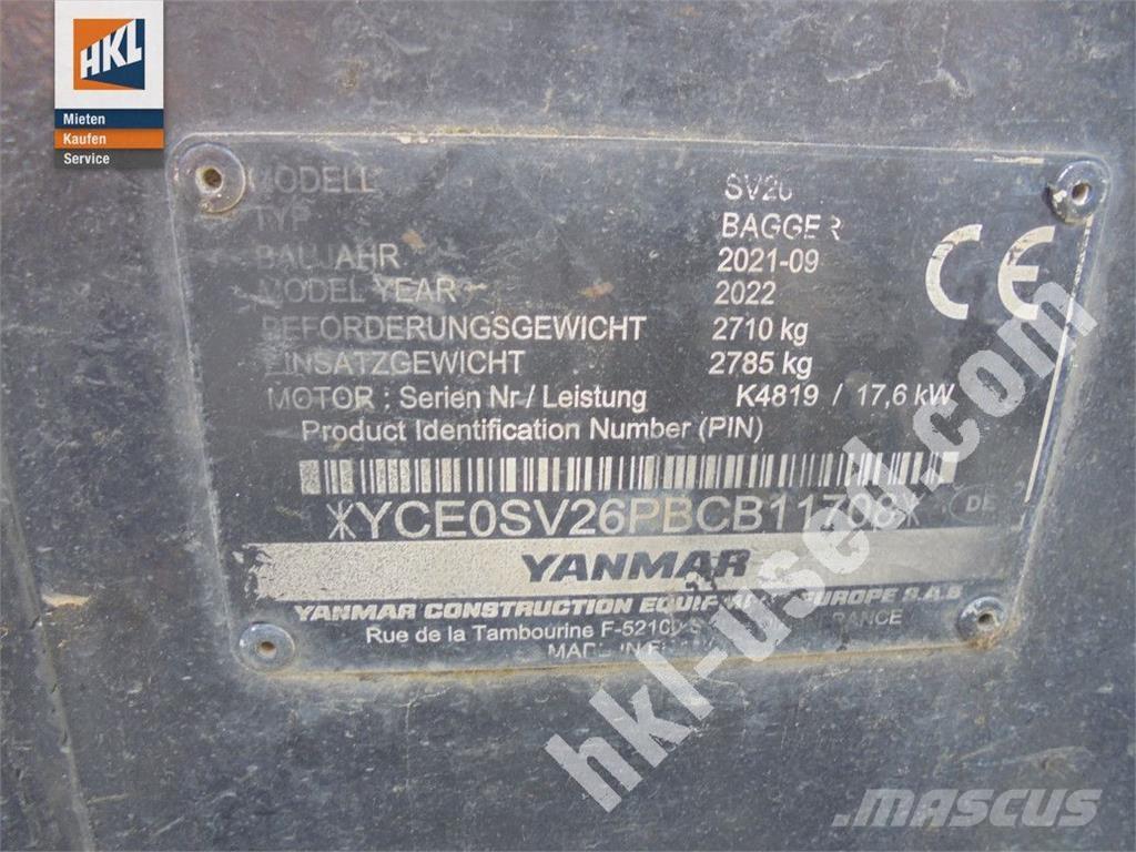 Yanmar SV 26 Mini rýpadla < 7t
