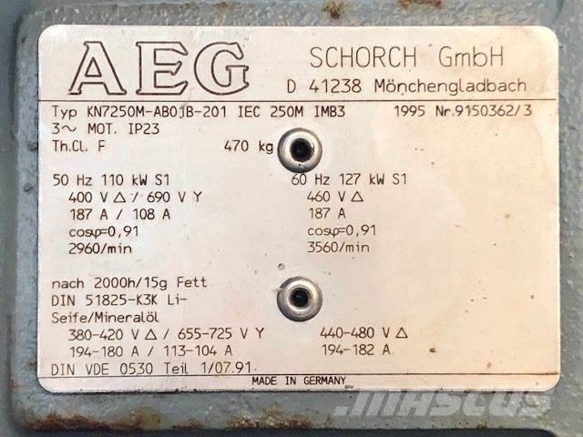  110/127 kW AEG E-Motor Motory
