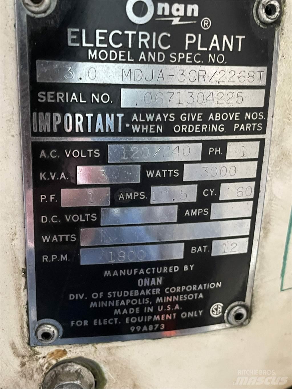  3 kVA ONAN 1 Cyl. Diesel Ostatní generátory