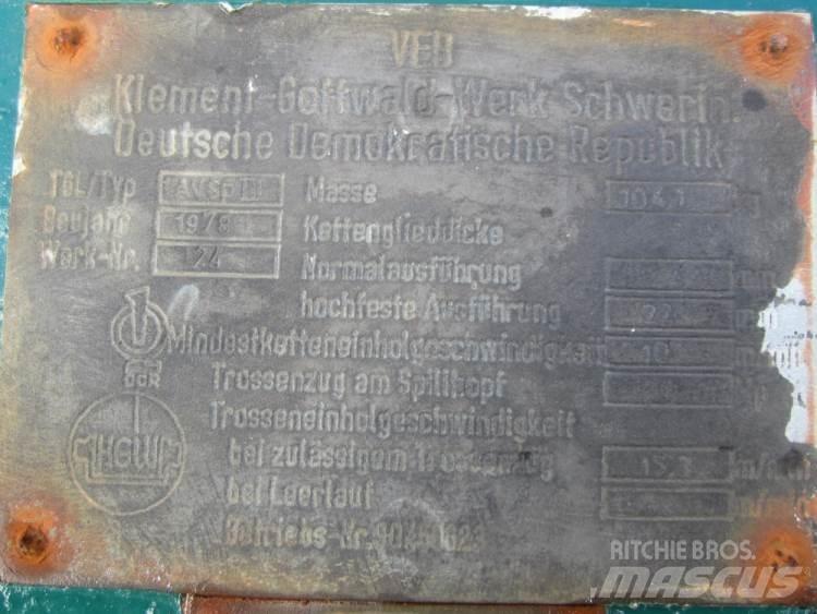  Capstan spil VEB 1AVSP3 Kladkostroje, navijáky a stavební výtahy