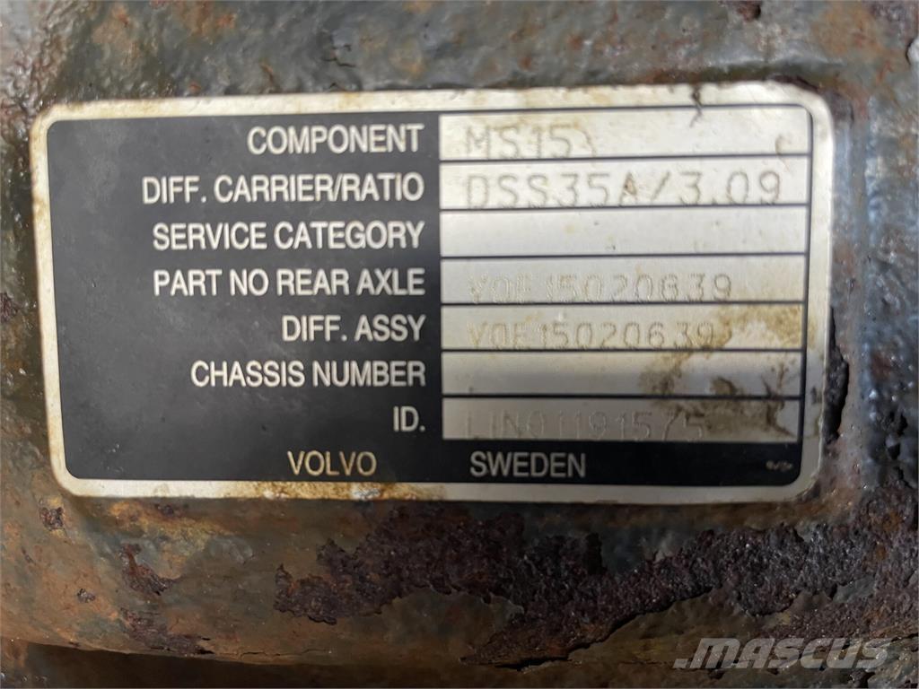 Volvo A40E bagaksel Nápravy