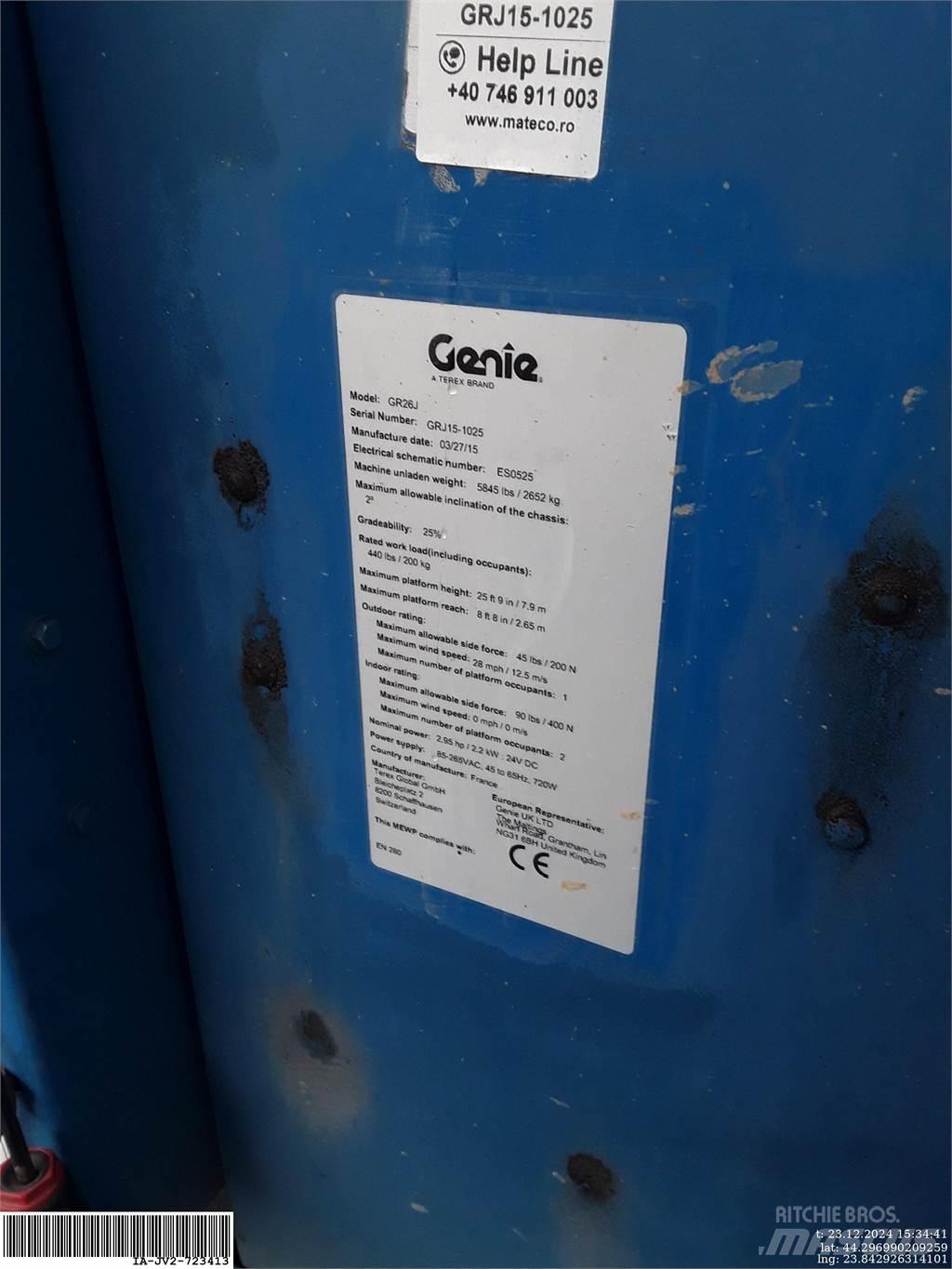 Genie GR26J Vertikální sloupové výtahy