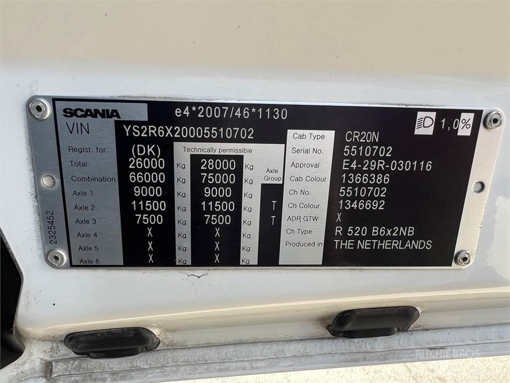 Scania R520 hejs Lanový nosič kontejnerů