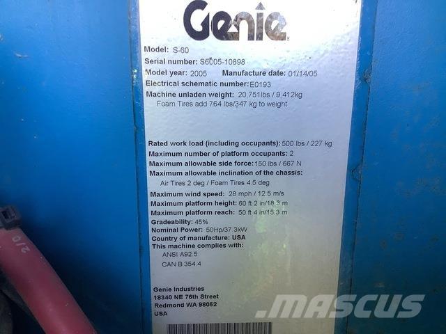Genie S60 Teleskopické plošiny