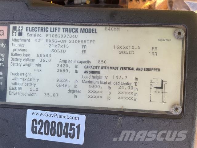 Hyster E40MM Akumulátorové vozíky