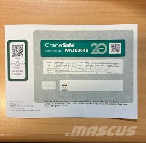 Zoomlion RT55 Jeřáby pro těžký terén