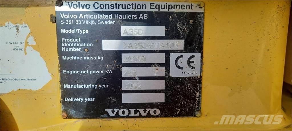 Volvo A35D Kloubové dempry