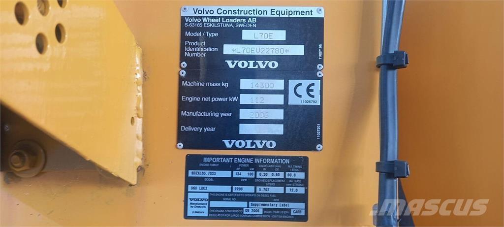 Volvo L70E Kolové nakladače