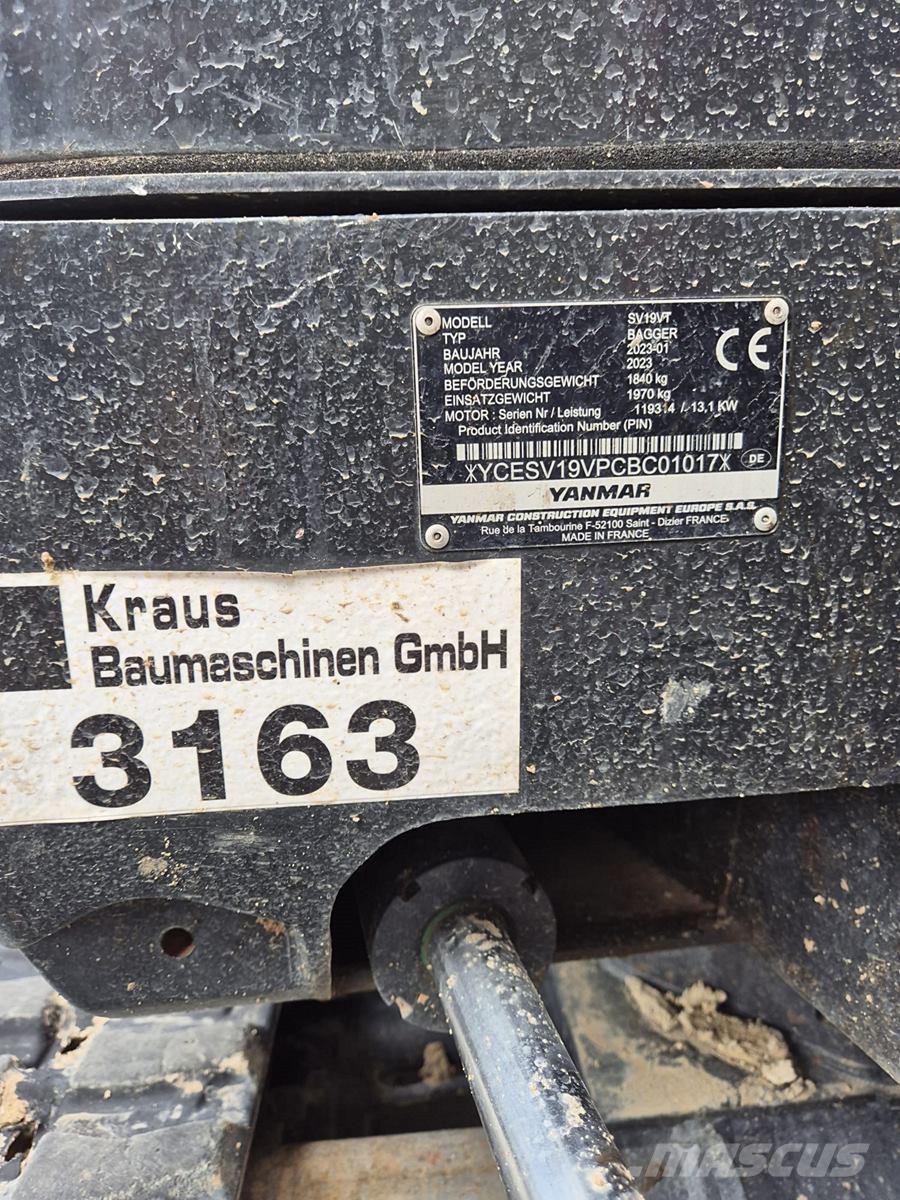 Yanmar SV 19 Mini rýpadla < 7t