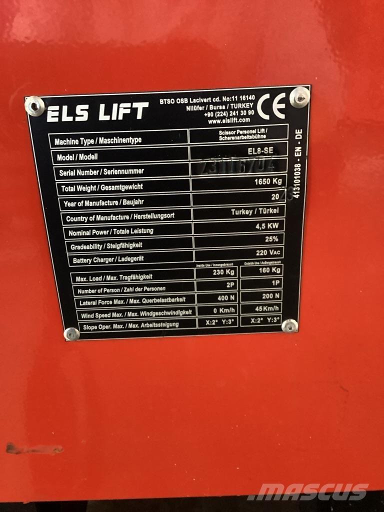ELS LIFT EL8-SE Nůžková zvedací plošina