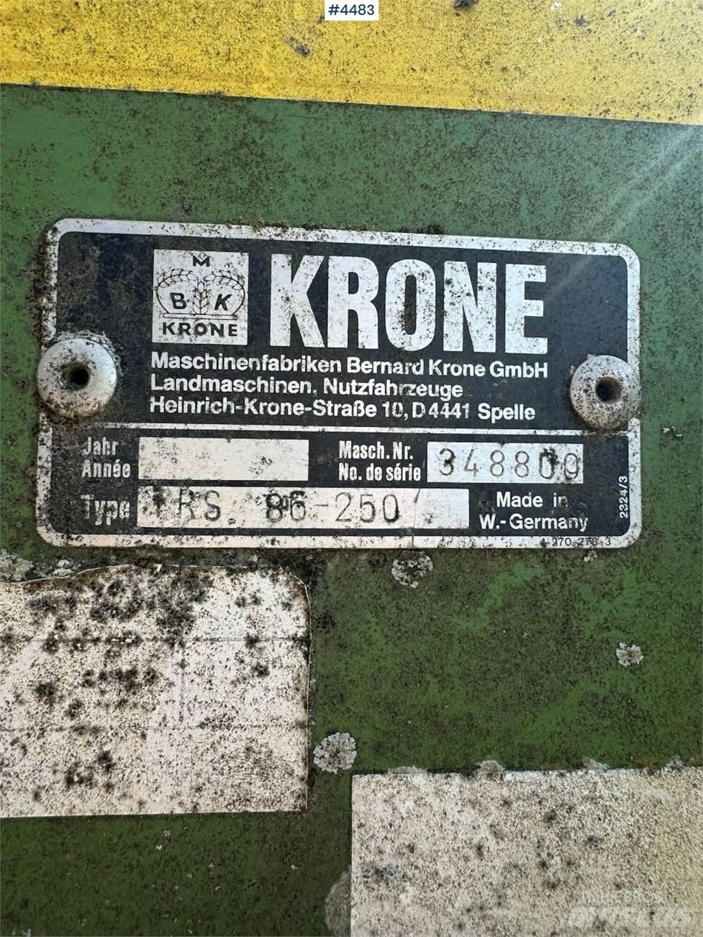 Krone TRS 86 Další stroje na zpracování půdy a příslušenství