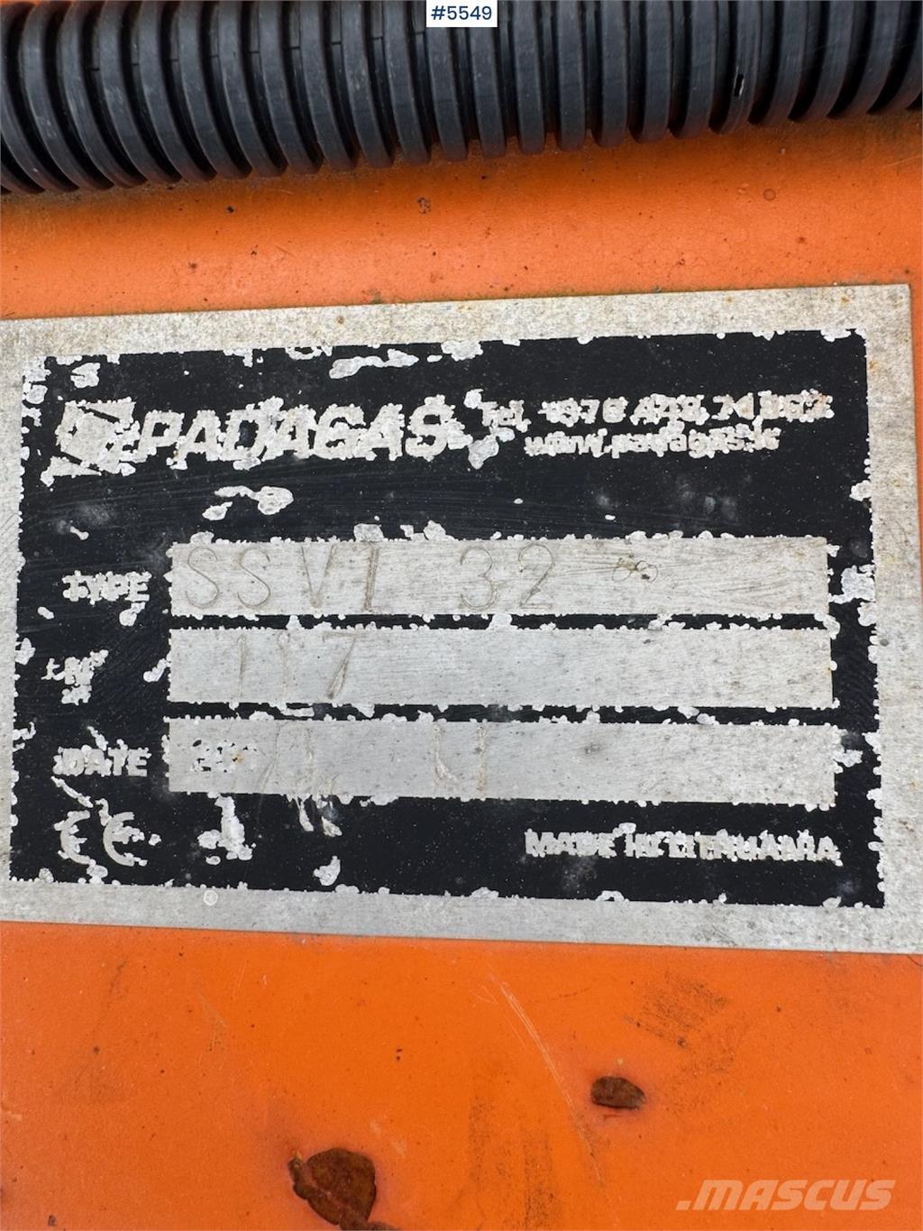 Padagas SSVL 32 Sněžné pluhy, přední sněhové radlice