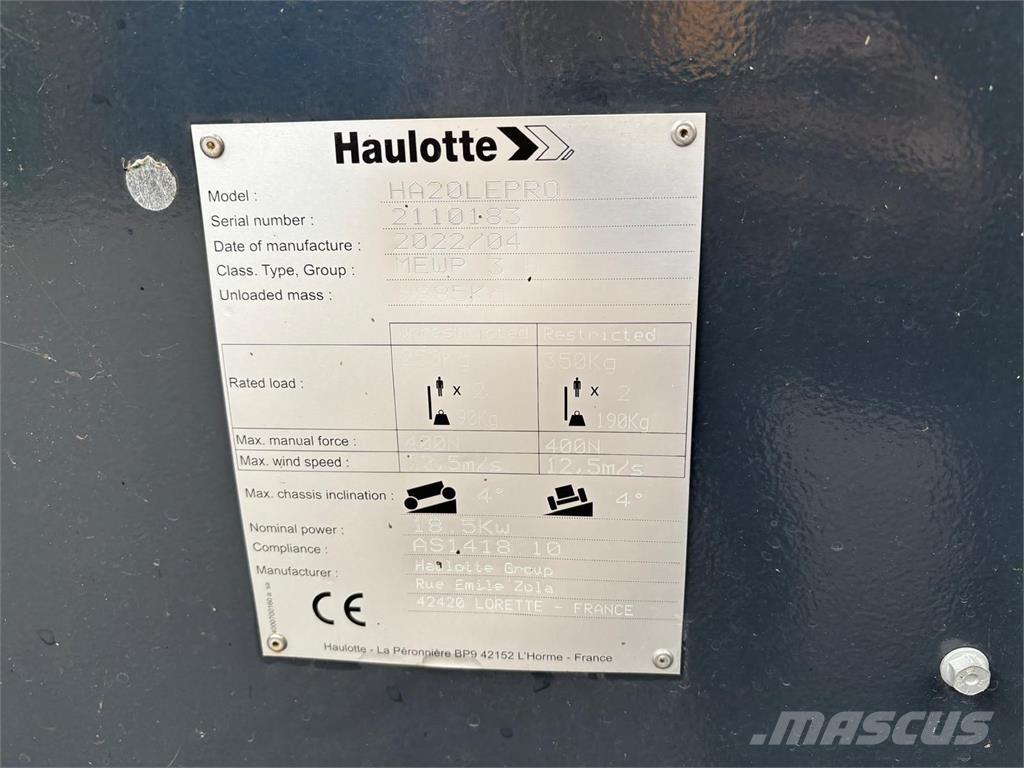 Haulotte HA20LE PRO Kloubové plošiny