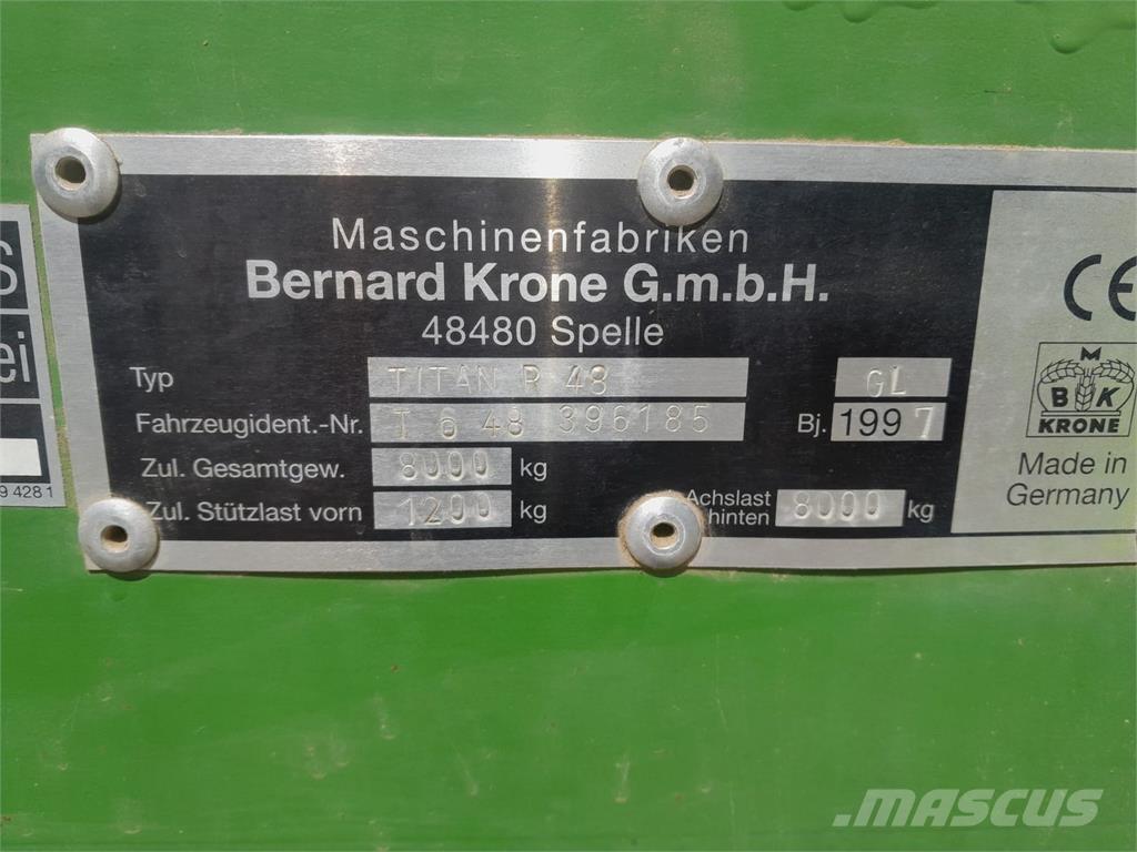 Krone Titan R48 Samosběrné vozy