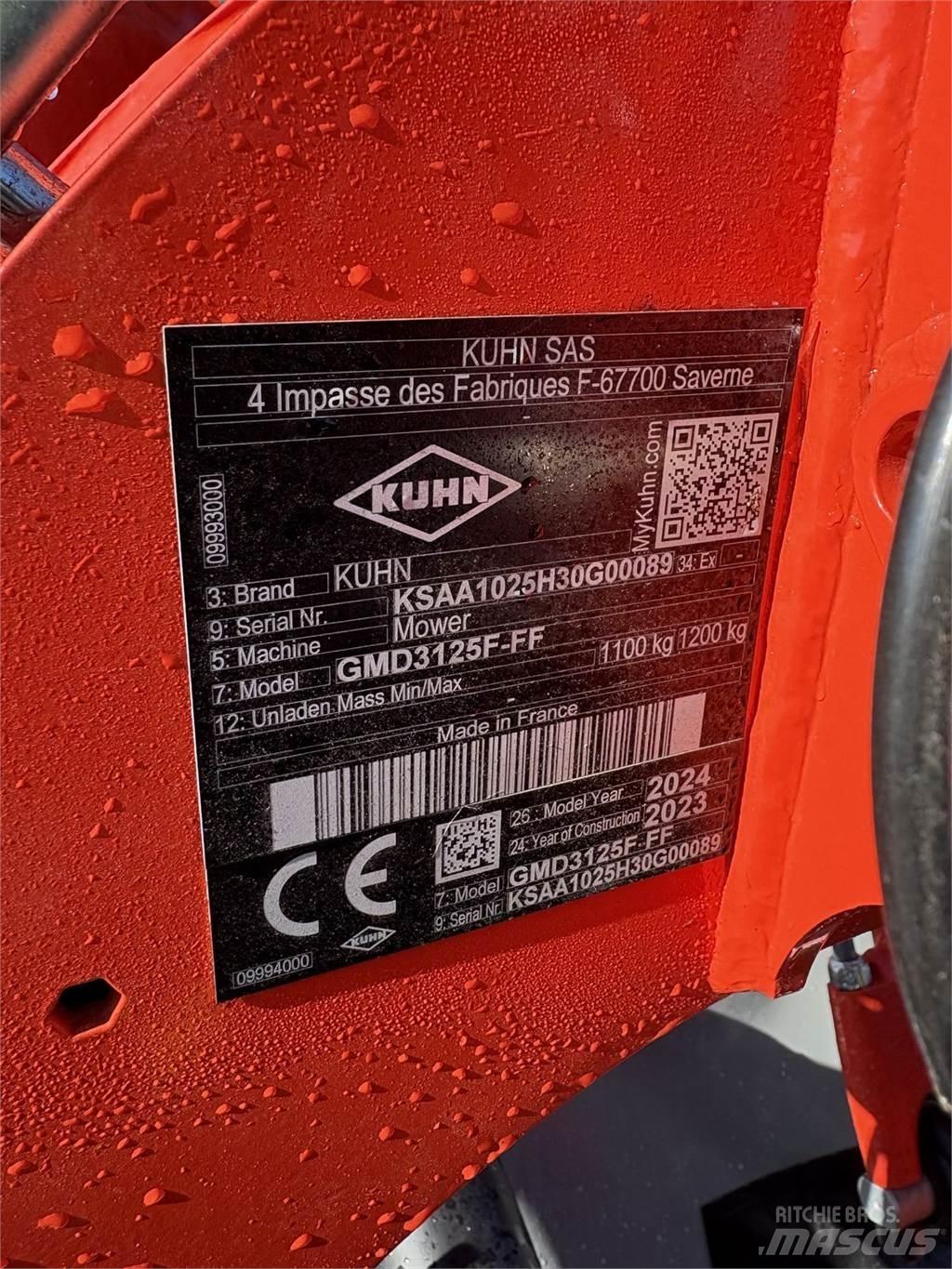 Kuhn GMD 3125 F - FF Žací stroje