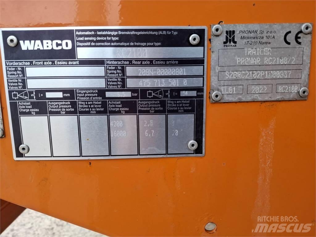 Pronar RC 2100 - 2 Další přívěsné vozíky