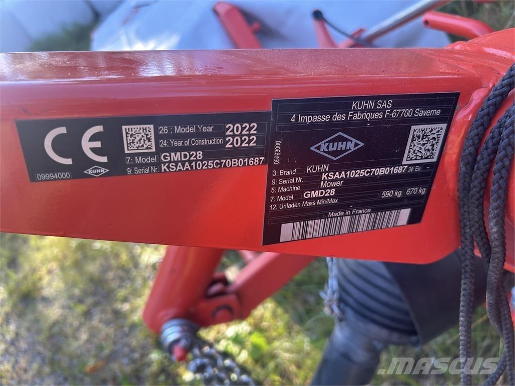 Kuhn GMD 28 Žací stroje