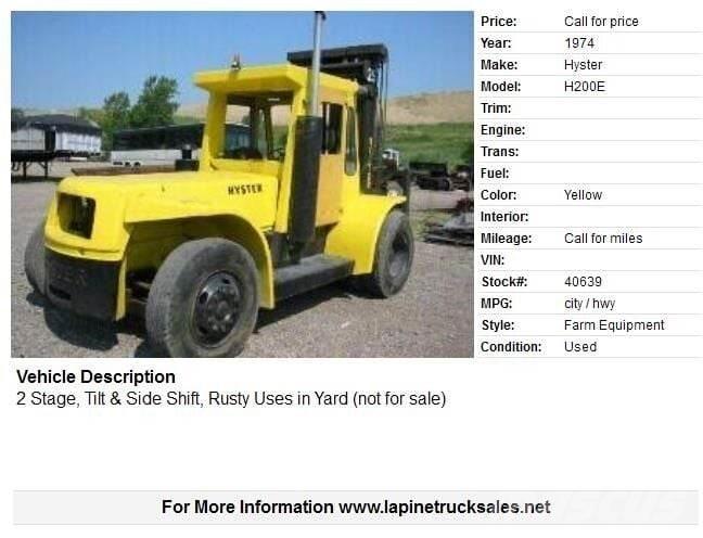Hyster H200E Další