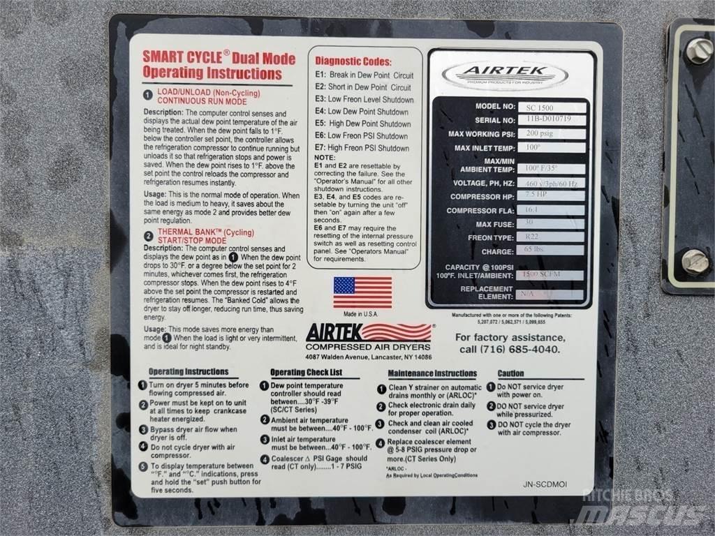  AIRTEK SC 1500 Sušiče stlačeného vzduchu