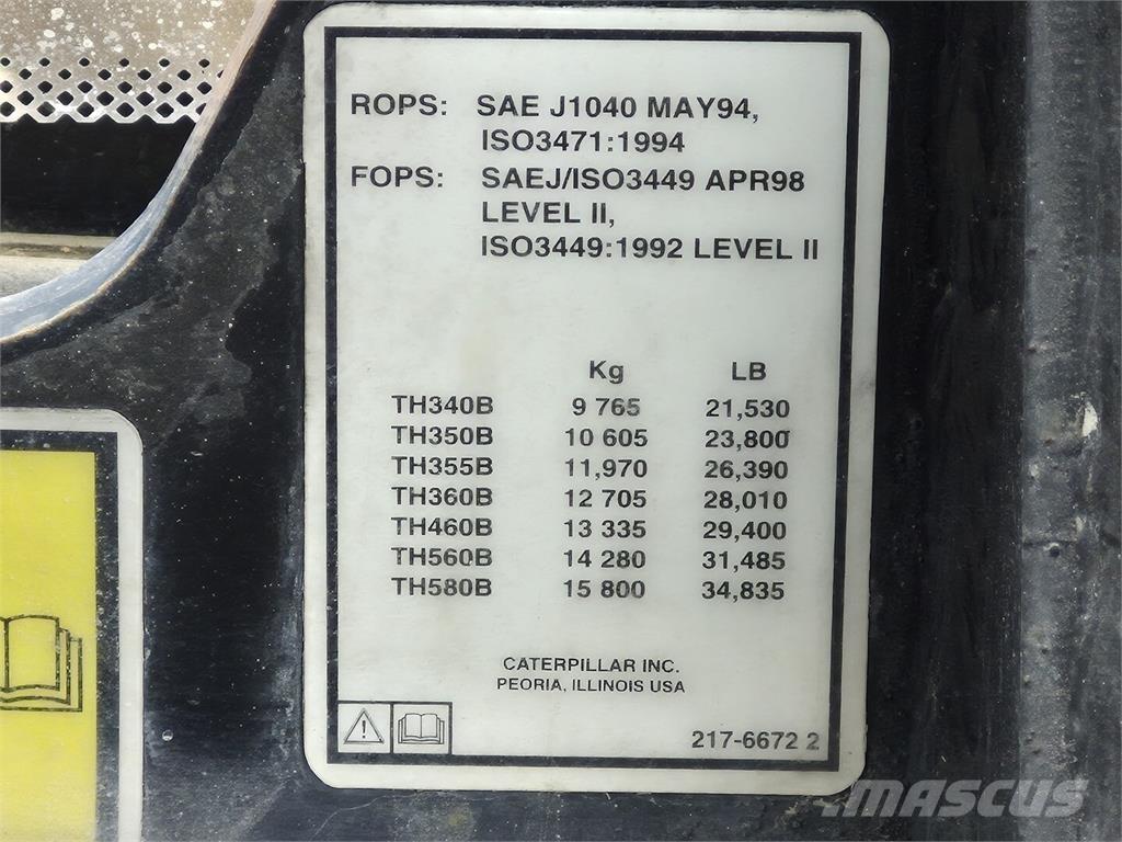 CAT TH560B Teleskopické nakladače pro zemědělství
