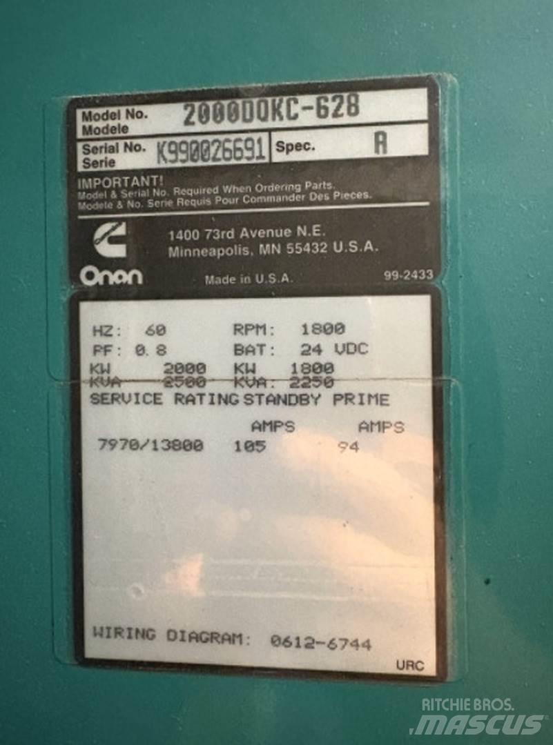 Cummins 2000DQKC-628 Naftové generátory