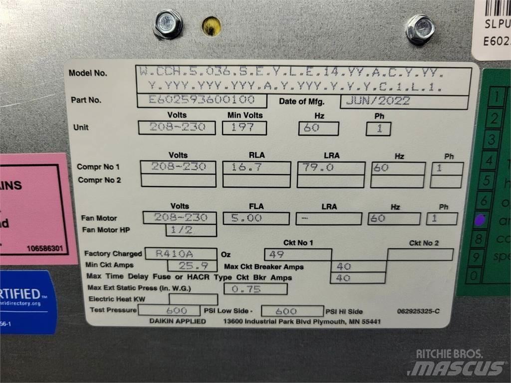  DAIKIN Enfinity 036 Topení a zařízení pro rozmrazování