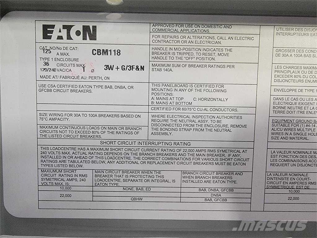 Eaton CBM118 Stavebnictví - ostatní