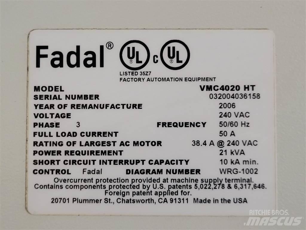 FADAL VMC 4020 HT Stavebnictví - ostatní