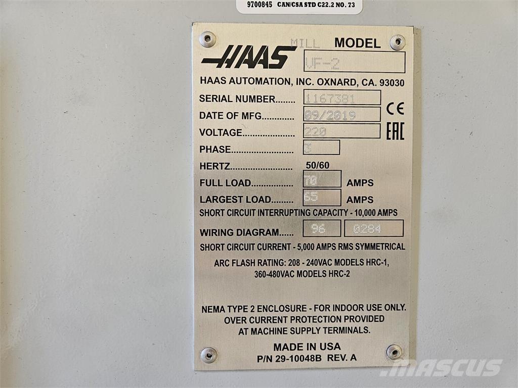 Haas VF-2 Stavebnictví - ostatní