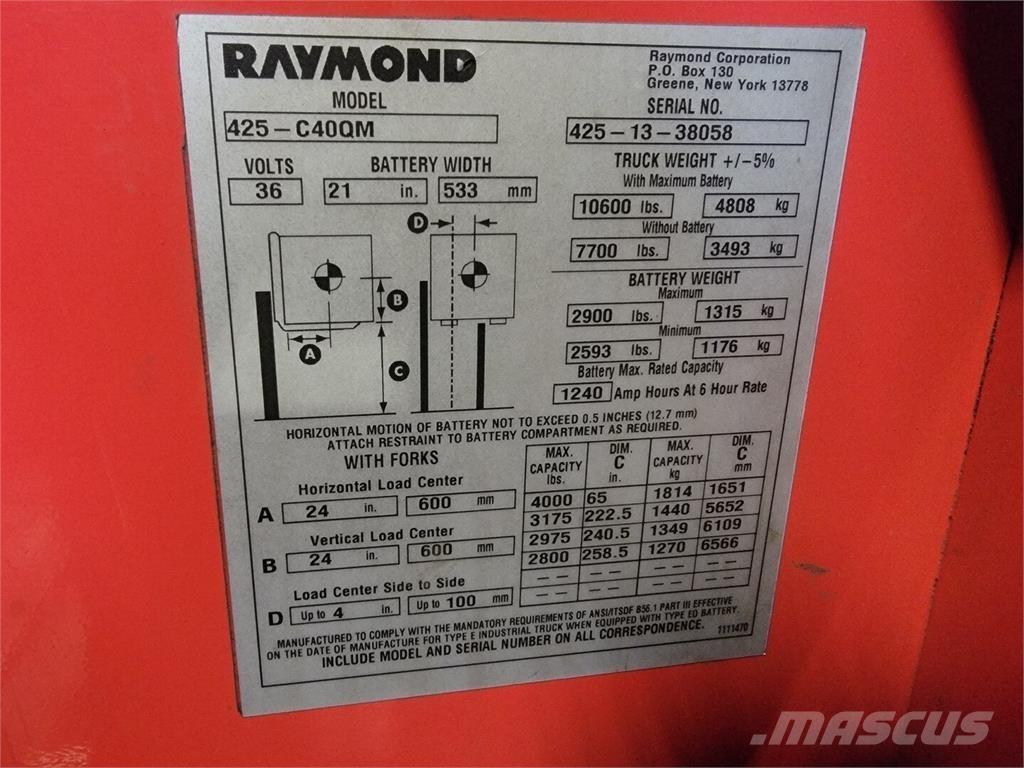 Raymond 425-C40QM Stavebnictví - ostatní